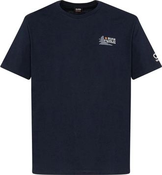 Suns Boards Paolo Text T-Shirt - Heren - T-shirts - Blauw - S - Katoen - Tops