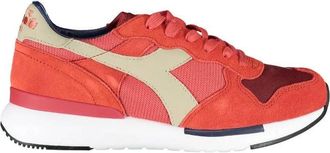 Diadora Rode Leren Dames Sneaker - Dames - Sneakers - Rood - 36 EU - Katoen - Schoenen
