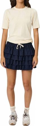 Remain Rory Mini Skirt In Midnight Stripe