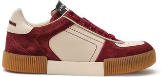 Dolce & Gabbana Bordeaux Leather Low Top Mens Sneakers
