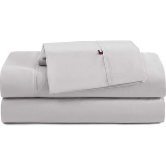 Tommy Hilfiger Cotton Percal Sheet Set in Grey at Nordstrom, Size Twin X-Long