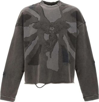 Represent Flag Sweatshirt - Heren - Sweatshirts - Grijs - XS - Katoen - Hoodies & sweatvesten