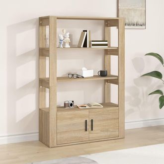 vidaXL Vidaxl - Aparador Madera Contrachapada Color Roble Sonoma 80x30x119,5 Cm