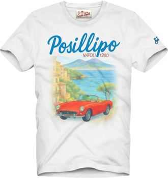 MC2 Saint Barth Tops, Heren, Wit, S, Katoen, Denver Katoenen T-shirt
