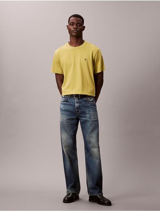Calvin Klein Jeans Calvin Klein Mens Embroidered Monogram Relaxed T-Shirt - Green - 2XL