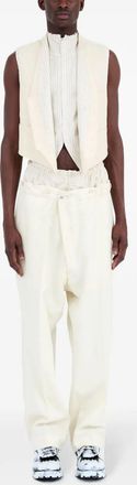 Maison Margiela Womens Cream Wool Vest - Ivory - Size EU 40 (Womens)