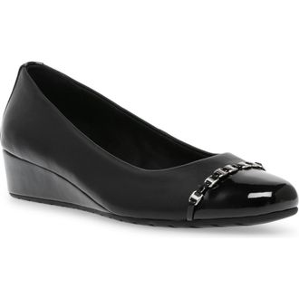 Anne Klein Maysel Wedge Pump in Black at Nordstrom Rack, Size 6.5
