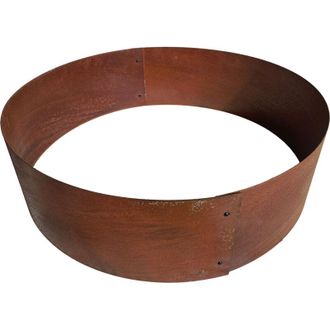Relaxdays Relaxdays Planting Ring Corten Steel, HxD: 20 x 70 cm, Tree Ring Rust Finish, Round Garden Bed, Lawn Edging, Brown