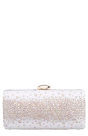 Nina Purity Frame Clutch in Ivory at Nordstrom