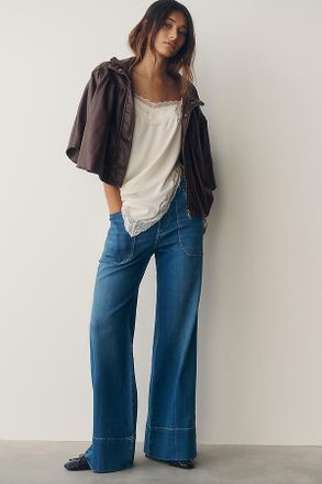 Pilcro Rylan Relaxed High Rise Flare Jeans