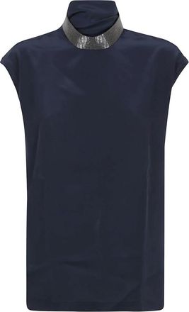 Brunello Cucinelli Mujer, Camisetas, Azul, Talla: S