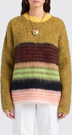 La DoubleJ Pullover a righe in lana mohair