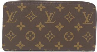 Louis Vuitton Marron Coated Canvas Long Wallet (Bi-Fold) (Pre-Owned)