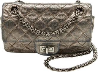 Chanel Pre-owned Reissue 2.55 Cross Body Bag - Dames - Vintage Schoudertas - Grijs - ONE Size - Leer - Vintage