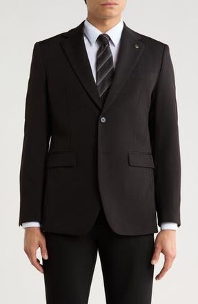T.R. Premium Slim Fit Cotton Blend Blazer in Black at Nordstrom Rack, Size Xx-Large