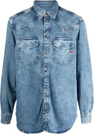 Diesel Denim Overhemd - Heren - Spijkeroverhemden - Blauw - S - Denim - Overhemden