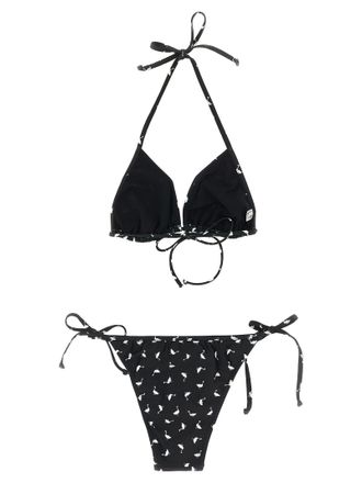 Moschino Womens Bicolor Polyester Bikini Clothing