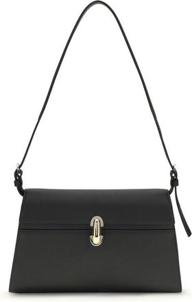 Savette Black Calf Leather Bos Taurus Shoulder Womens Bag