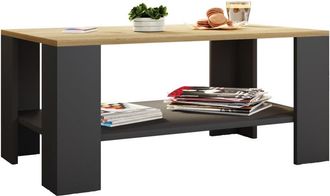 ebuy24 Mesa Auxiliar De Madera Vcm Mesa De Centro Lisa Dimensiones Aprox. Al. 55 X An. 90 X T. 41 Cm Mesa De Sal&oacute;n Sofatic - Dalus (antracita / Roble Miel)