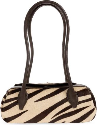 Yuzefi Oyster Mini Schoudertas - Dames - Schoudertassen - Beige - ONE Size - Leer - Tassen