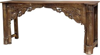 Wanderlust Deco Wanderlust Deco - Recibidor De Madera Marr&oacute;n 171x43x82