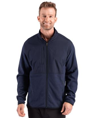 Cutter & Buck Hunts Point Recycled Fleece Mens Hybrid Full Zip Jacket