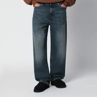 Carhartt Work in Progress Pantaloni Aaron blu in denim di cotone