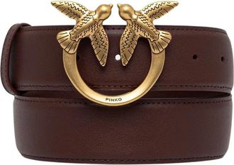 Pinko Pinko - Love Berry H4 Riem - Dames - Accessoires - Paars - Maat: XS Leer