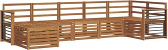 vidaXL Conjunto De Sof&aacute;s De Exterior 7 Uds. Natural Vidaxl