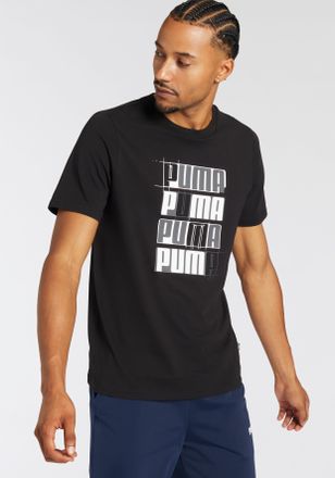 Puma T-Shirt PUMA ESS+ LOGO LAB TEE, Herren, Gr. M, schwarz (puma schwarz), Jersey, Obermaterial: 100% Baumwolle, unifarben, regular fit normal, Rundhals, 