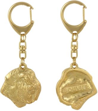 OEM Bouvier Des Flandres - Llavero De Perro Ba&ntilde;ado En Oro En Caja De Regalo, Decoraci&oacute;n De Bolso, Accesorio De Lujo De Art-dog