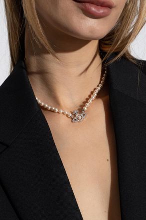 Vivienne Westwood Olympia Necklace, Womens, Cream