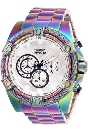 Invicta Bolt 25520 Heren Horloge - Quartz Uurwerk - Roestvrij Staal met witte Wijzerplaat - 52mm