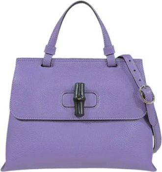 Gucci Pre-owned Handbags, female, Purple, Size: ONE SIZE Pre-owned Leather gucci-bags