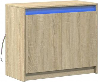 vidaXL Vidaxl - Aparador con led madera de ingeniería roble Sonoma 72x34x61 cm