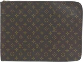 Louis Vuitton Pre-owned Vintage Monogram Canvas Clutch - Dames - Vintage Clutch - Bruin - ONE Size - Vintage