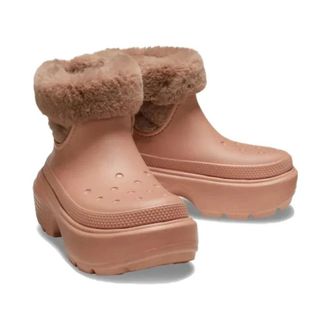 Crocs Stomp Lined 208718-2CC Boots Cork Lug Sole Platform JAX1196