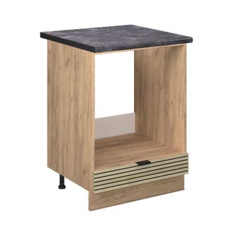 Vicco Armario Para Horno Empotrado Fame-line, Panel De Roble, 60 Cm, Et Antracita Vicco