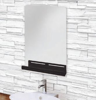 Bathstage Bathme 16011 Shelf Espejo Con Repisa Negra - Ref: 16011