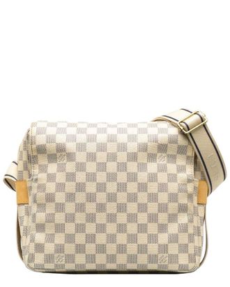 Louis Vuitton White Damier Azur Naviglio (Authentic Pre-Loved)