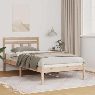 vidaXL Estructura De Cama Marr&oacute;n Madera Maciza De Pino Vidaxl