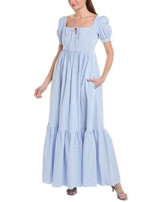Brooks Brothers Seersucker Maxi Dress