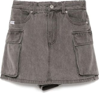 Chocoolate Shorts stile gonna in denim - Grigio