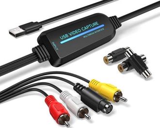 OEM Tarjeta De Captura De V&iacute;deo: Convierte Vhs, Mini Dv, Hi8 Y Vcr A Formato Digital. Dispositivo De Grabaci&oacute;n Usb 1080p Para Mac Y Windows
