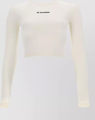 Jil Sander cropped logo top