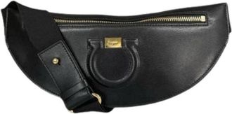 Ferragamo Pre-owned Sling Bag - Heren - Vintage Heuptassen - Zwart - ONE Size - Leer - Vintage
