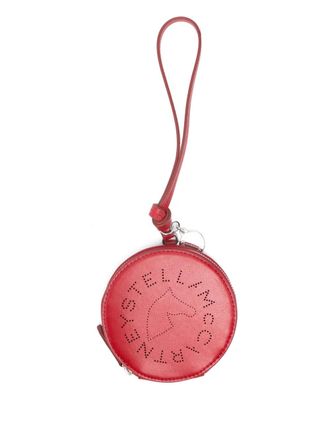 Stella McCartney perforated round keyring - women - Polyurethane - One Size - Red