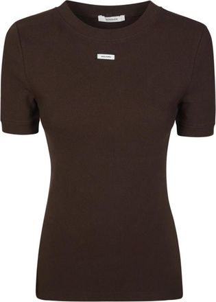 Entire studios Lounge T-Shirt - Dames - T-shirts - Bruin - L - Katoen - Tops