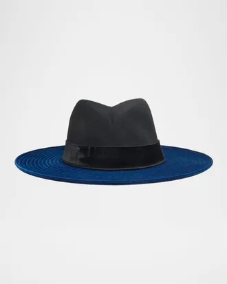 Gigi Burris Millinery Jeanne Two Toned Velvet Fedora