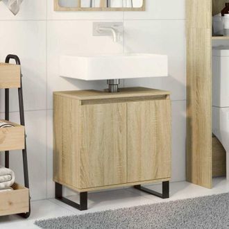 vidaXL Mobile da Bagno Rovere Sonoma 58x33x60 cm in Legno Multistrato - Vidaxl